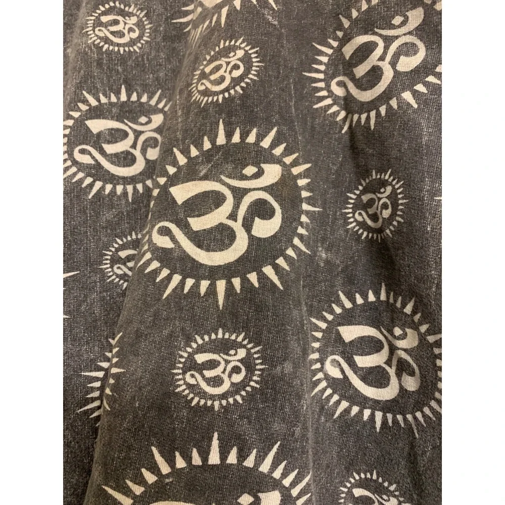 No Time Om Yoga Loungewear Sweat Shorts Washed Black Cotton‎ Large 34-36